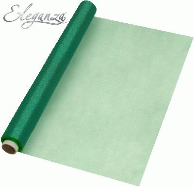 Eleganza Soft Sheer Organza 47cm x 10m Emerald Green - Organza / Fabric